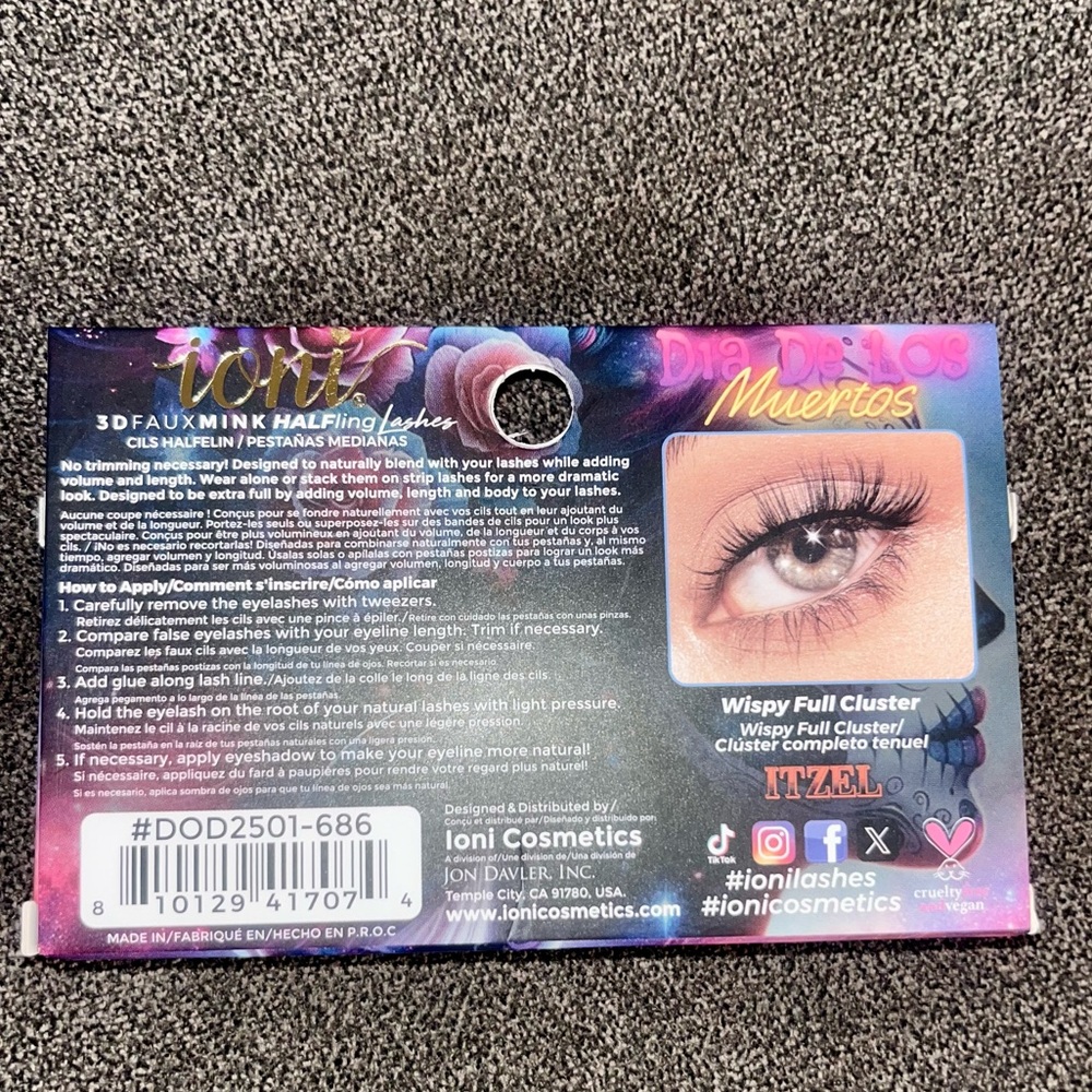 Missaries* New! Dia de los Muertos Metallic Eyeshadows, False Lashes and Lipstic - Picture 8 of 10